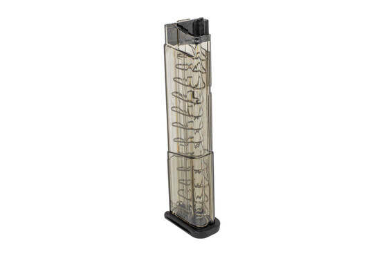 Elite Tactical Systems S&W Shield Extended magazine holds 12 rounds of 9mm in a durable translucent body.